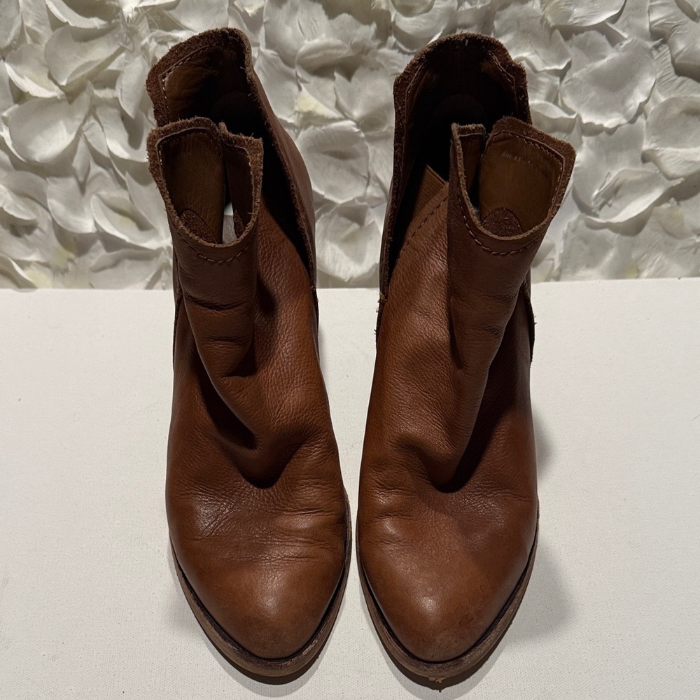 Dolce Vita Brown Leather Slouch Ankle Booties